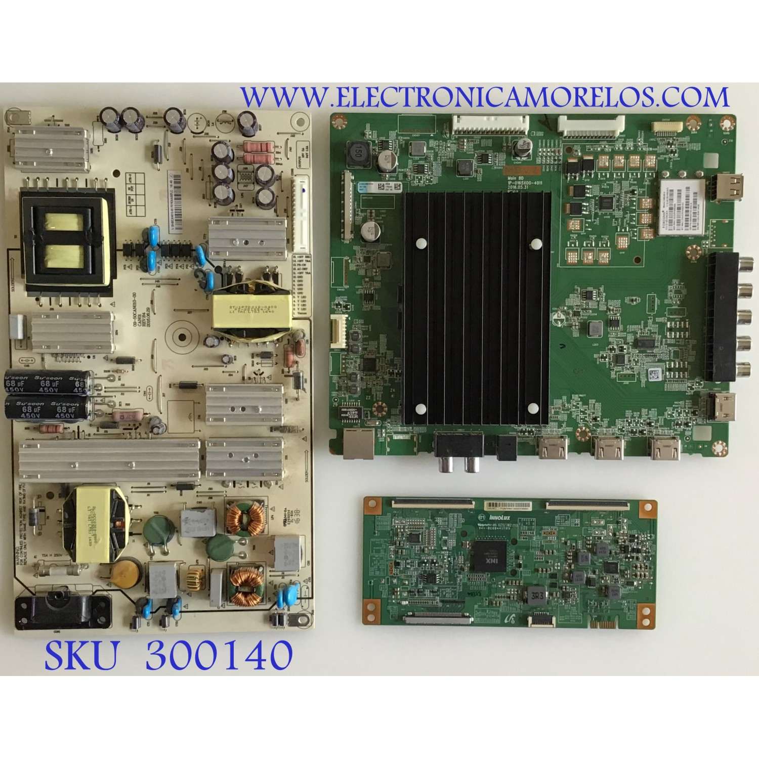 KIT DE TARJETAS PARA TV VIZIO / MAIN 0150CAN01E00 / 1P-0165X00-4011 / FUENTE 09-50CAN010-00 / 09-50CAN010-00 CAN01 REV:B4 / T-CON EANDJ6E11 / PANEL S500DUB-1 / MODELO E50-E3 LFTIVJAS